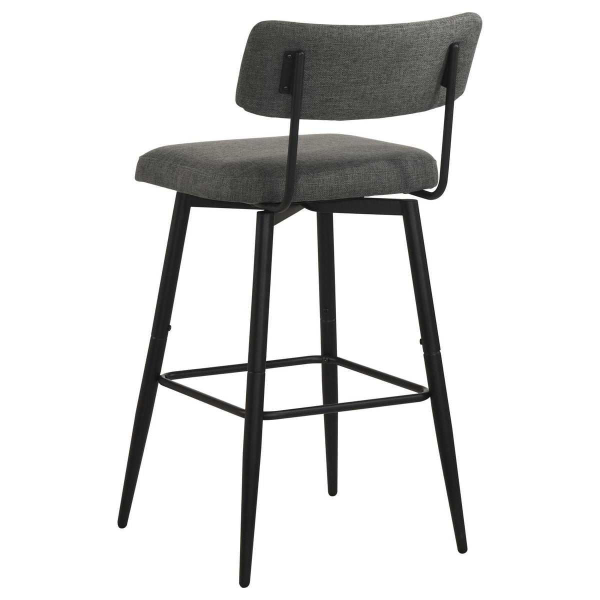 Levine Fabric Upholstered Swivel Bar Chair Grey (Set of 2)
