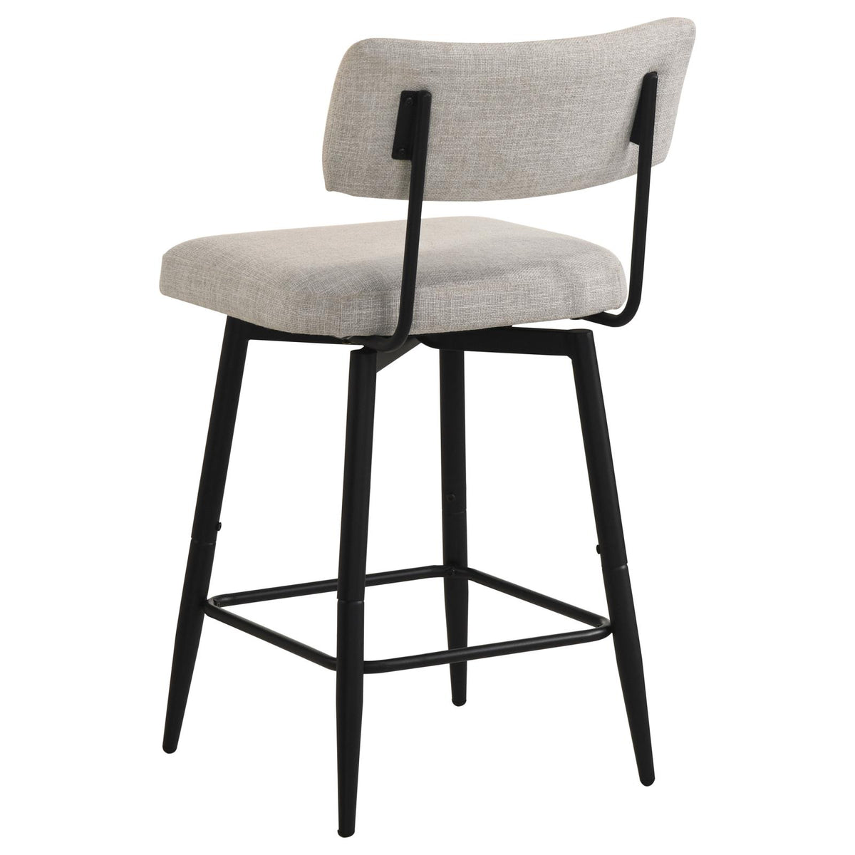 Levine Fabric Upholstered Swivel Counter Chair Cream (Set of 2)