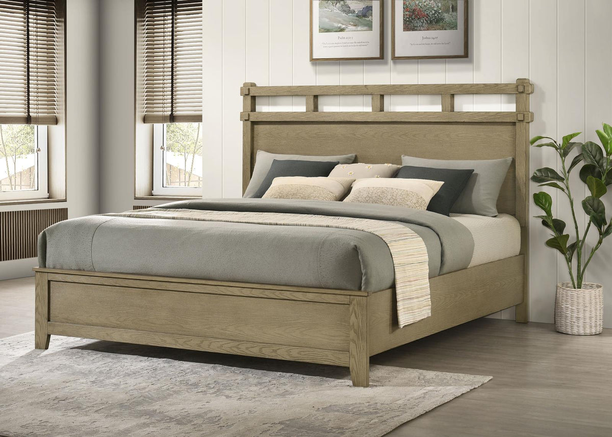 Hazlewood Panel Bedroom Set - Vineyard Oak