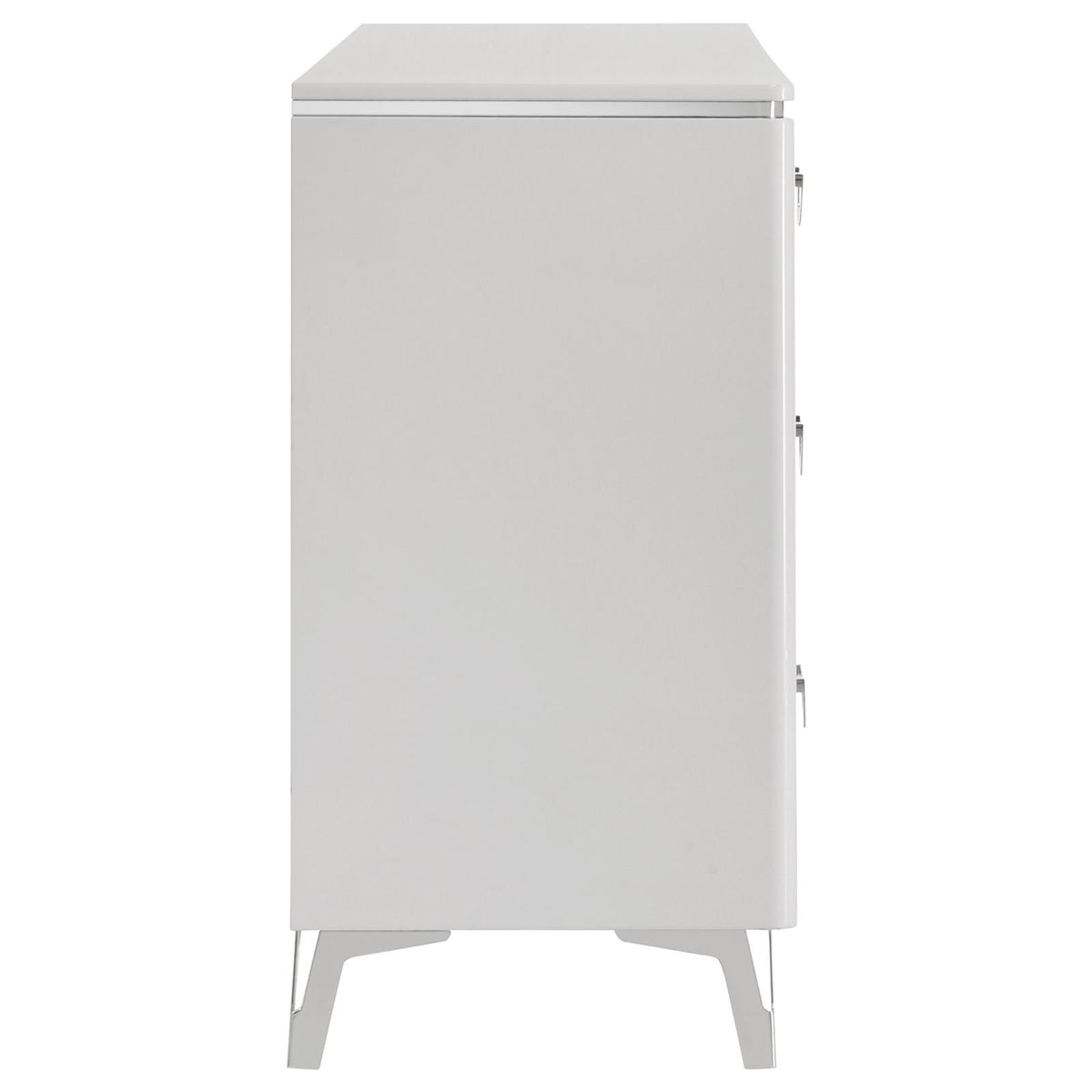 Cassia 6-drawer Bedroom Dresser Cabinet White High Gloss