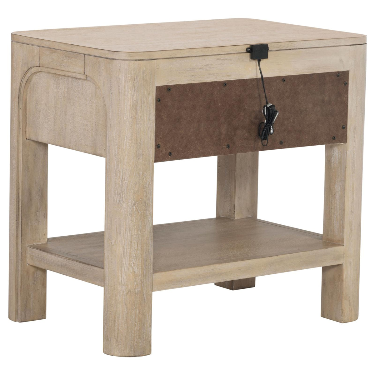 Solano 1-drawer Nightstand Bedside Table Weathered Mango