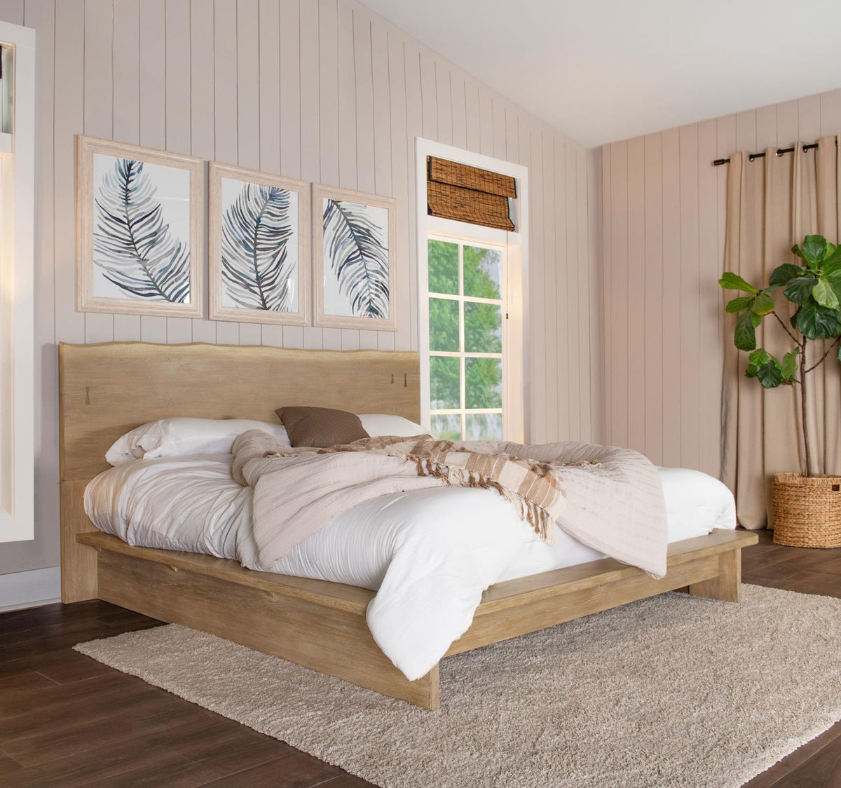 Stillwater Platform Bedroom Set - Weathered Oak