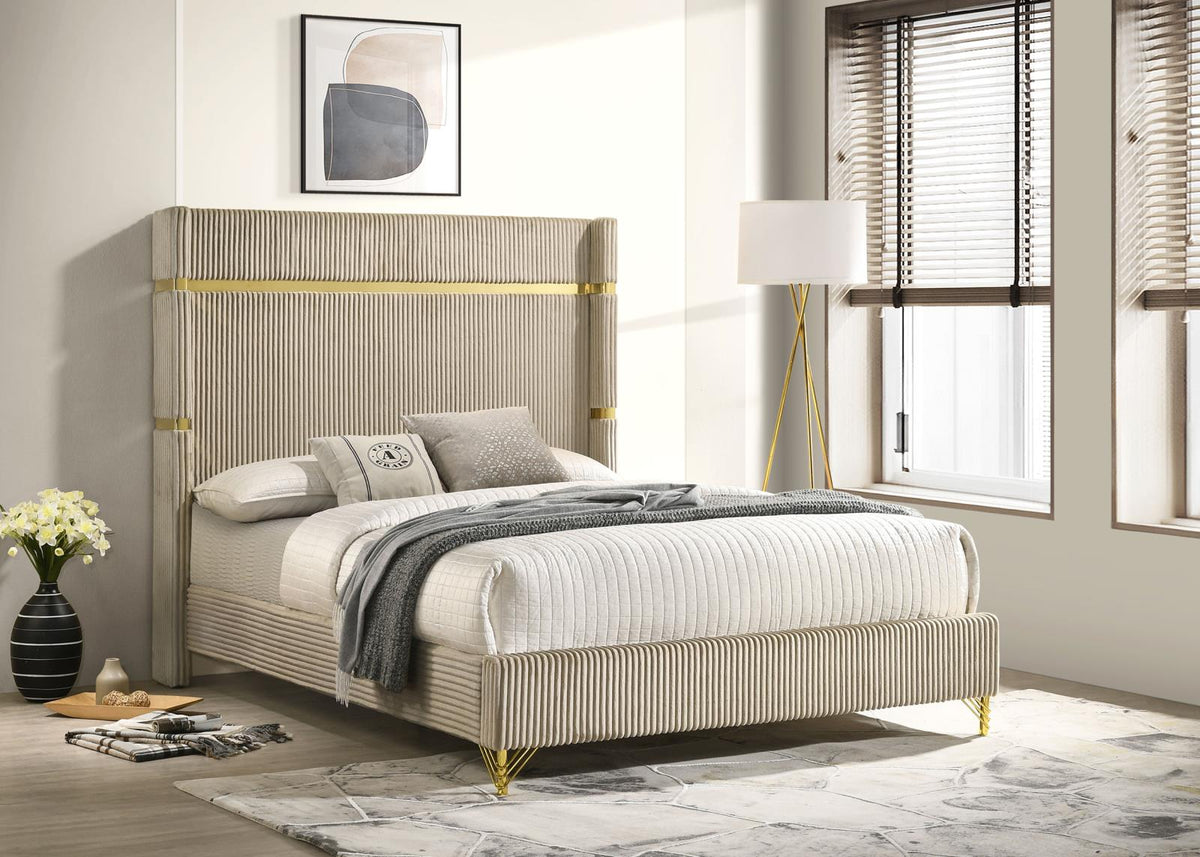 Lucia Bedroom Set - Beige / White