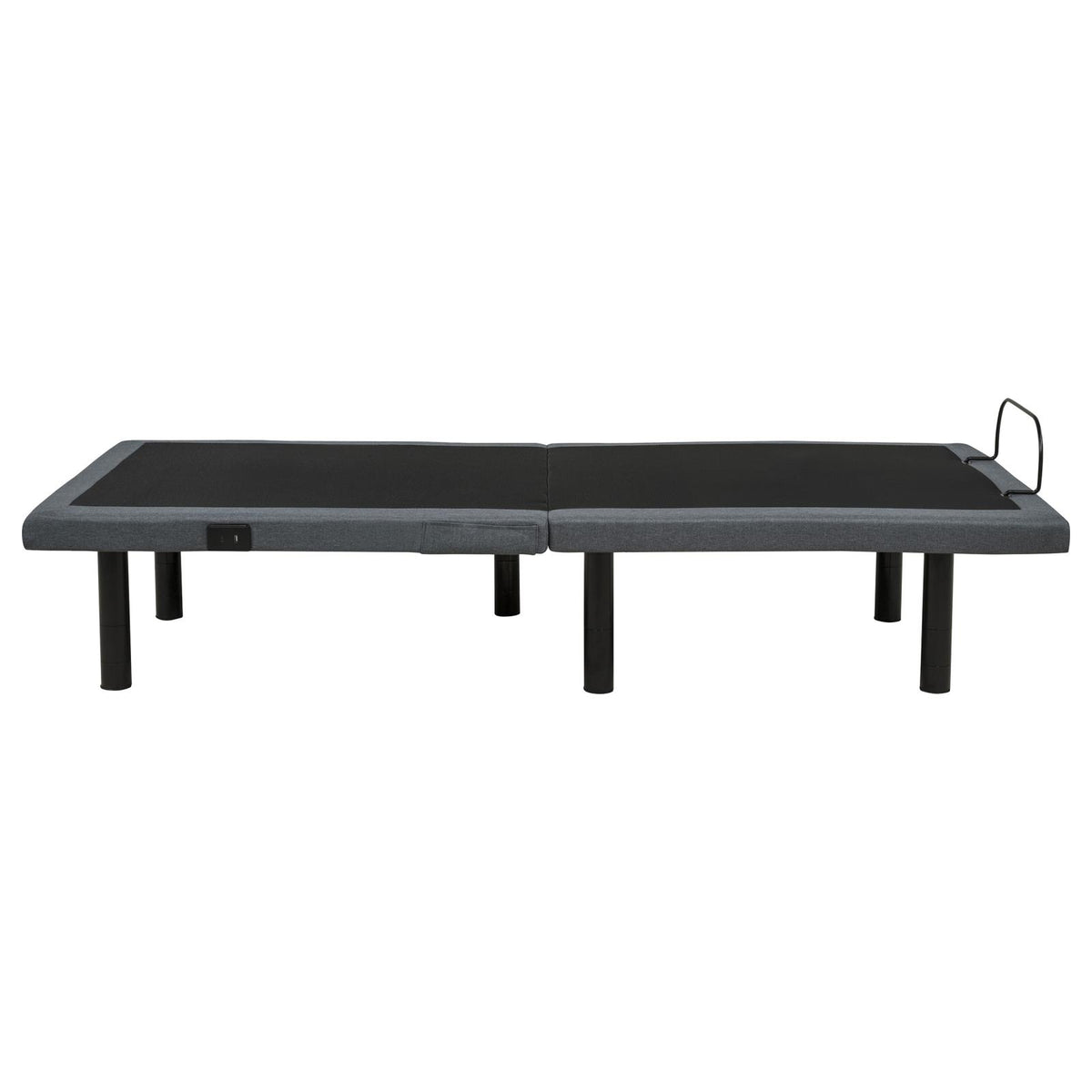 Weston Twin XL Dual-Motor Massage Adjustable Bed Base in Black and Grey