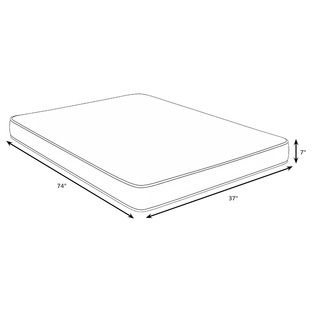 Kenyon 7-inch Twin Bamboo Cover Firm Foam Mattress