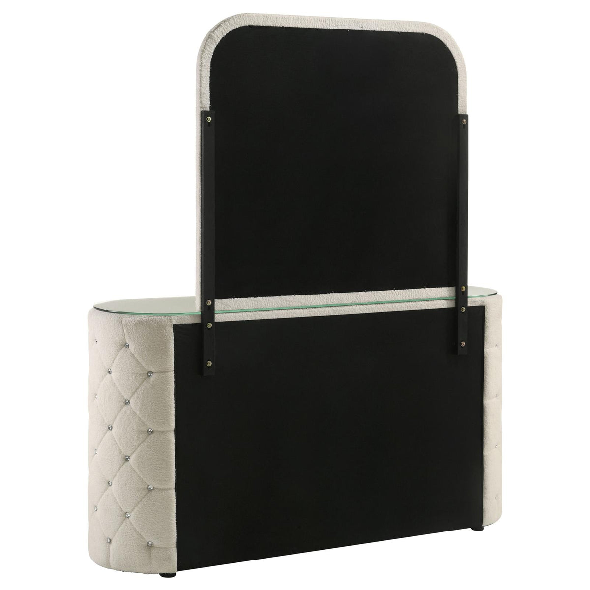 Sonya 6-drawer Upholstered Bedroom Dresser with Mirror Ivory