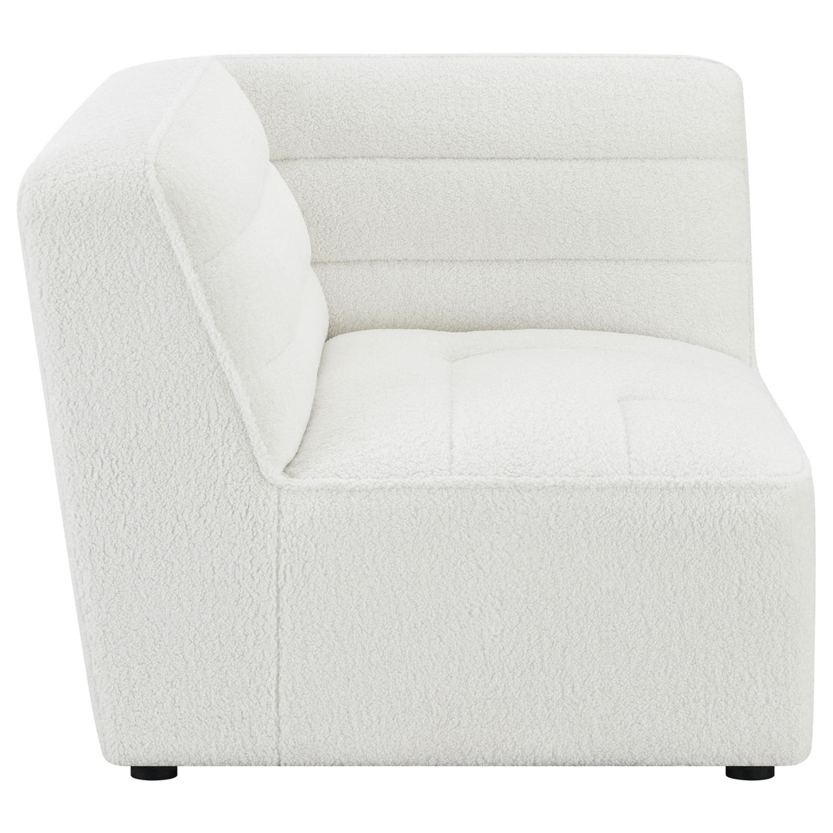 Sunny Upholstered Corner Chair Ivory Sherpa