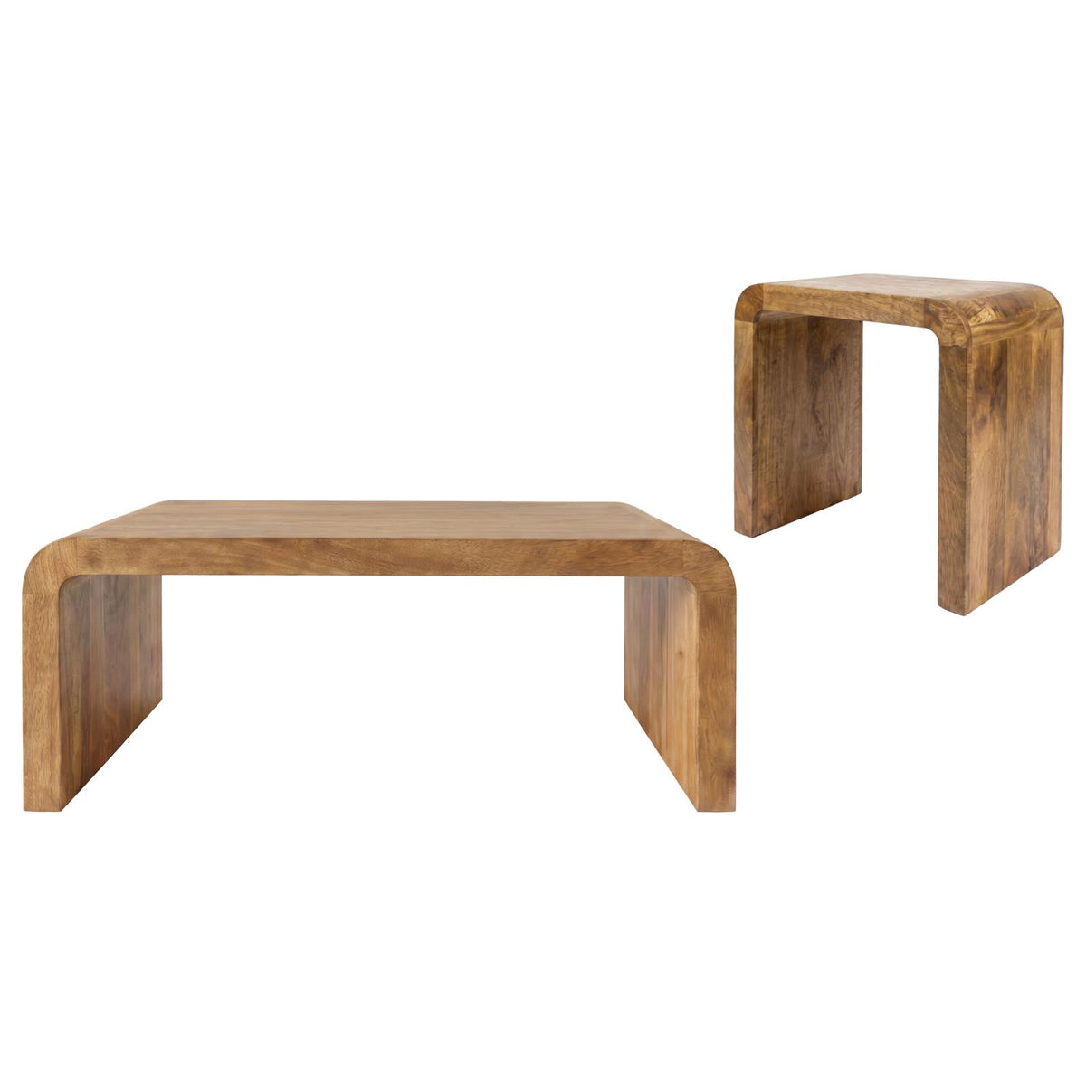 Booker Mango Wood Coffee and End Table Set Natural