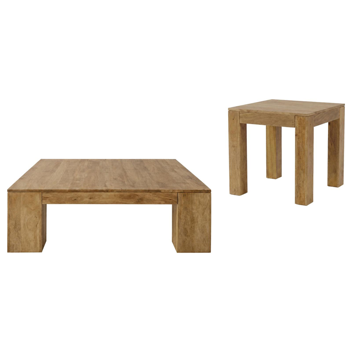 Butte Mango Wood Coffee and End Table Set Natural