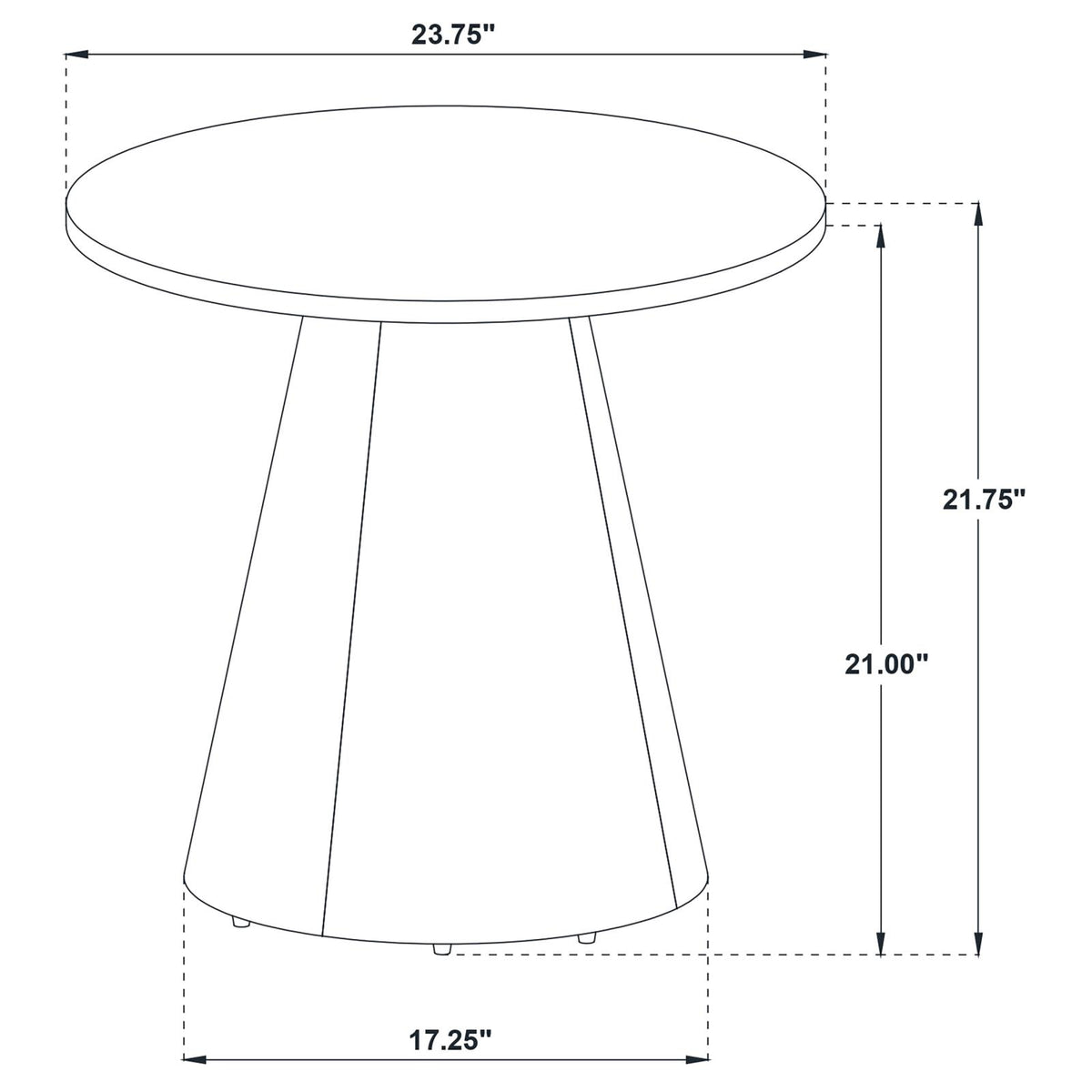 Franklin Round Wood Pedestal Side End Table Dark Brown