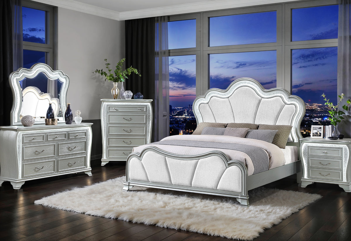 Aria Silver Bedroom Set