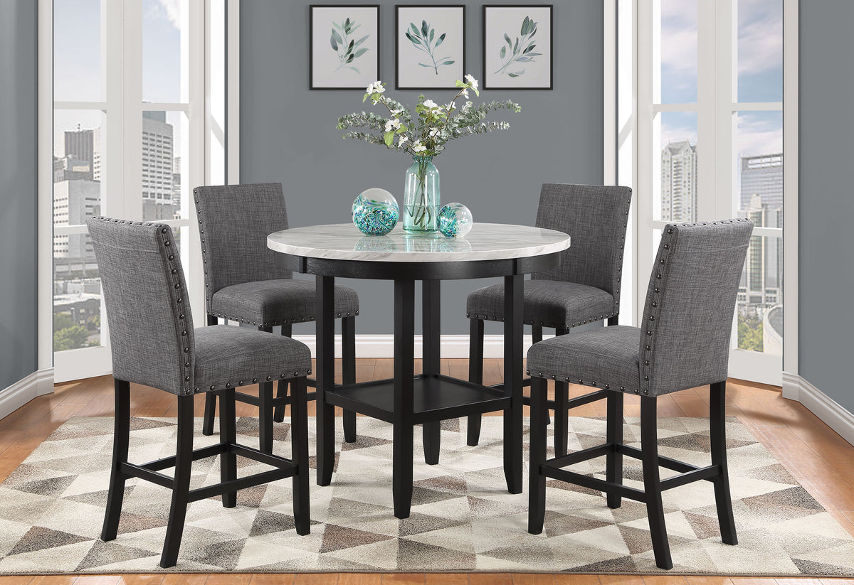 D40011 Bar Set with D1622 Stools — Light Grey