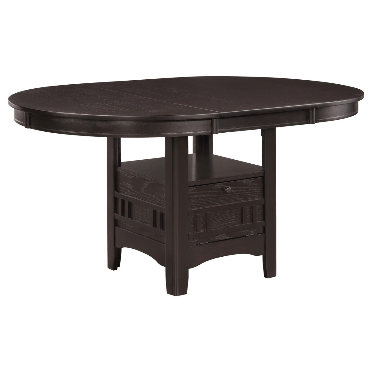 Lavon Oval Extension Leaf Dining Set Espresso