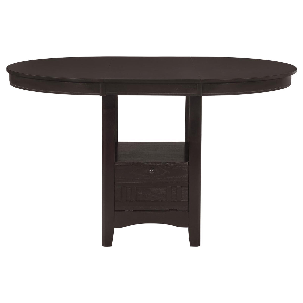 Lavon Oval Counter Height Extension Dining Set Espresso