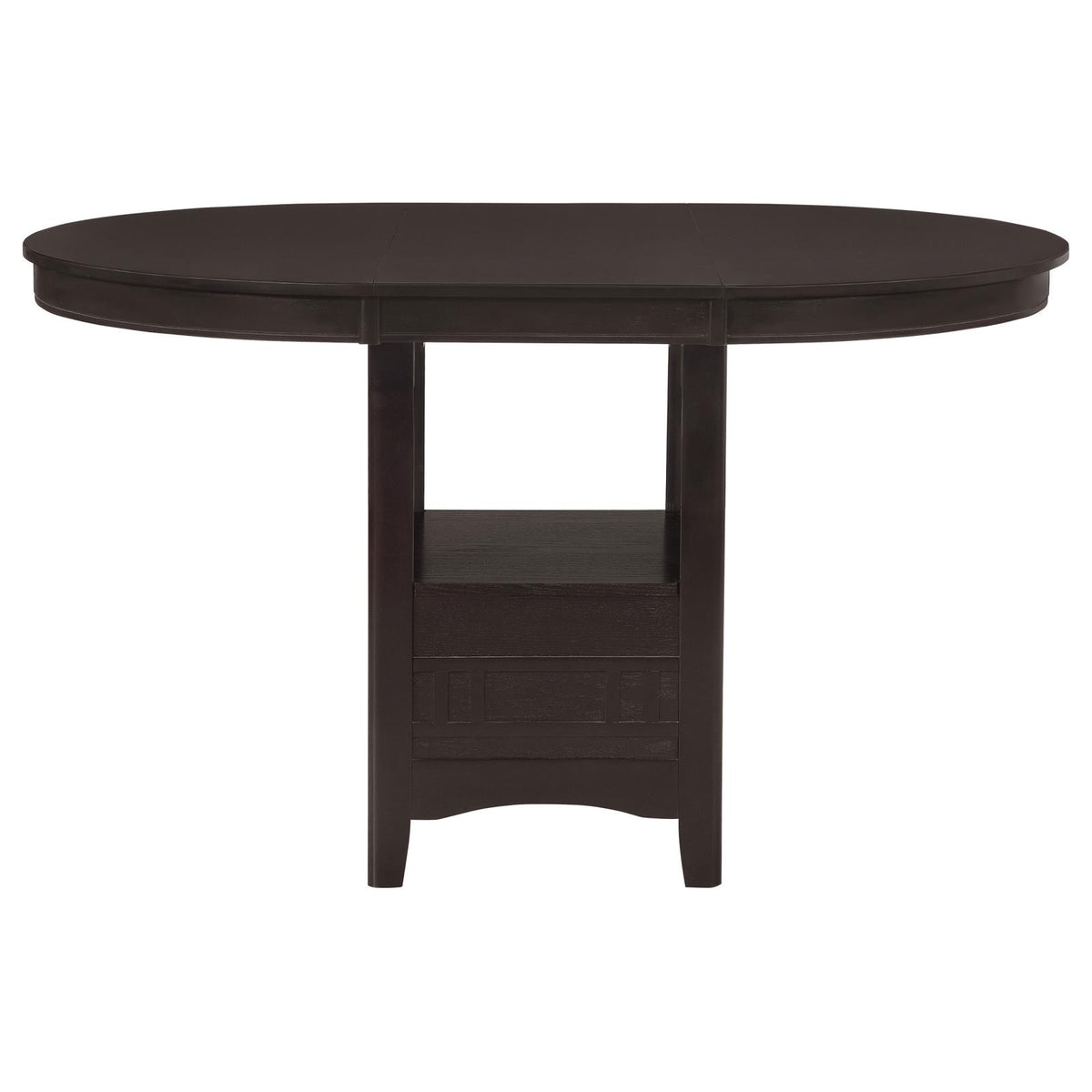 Lavon Oval Counter Height Extension Dining Set Espresso