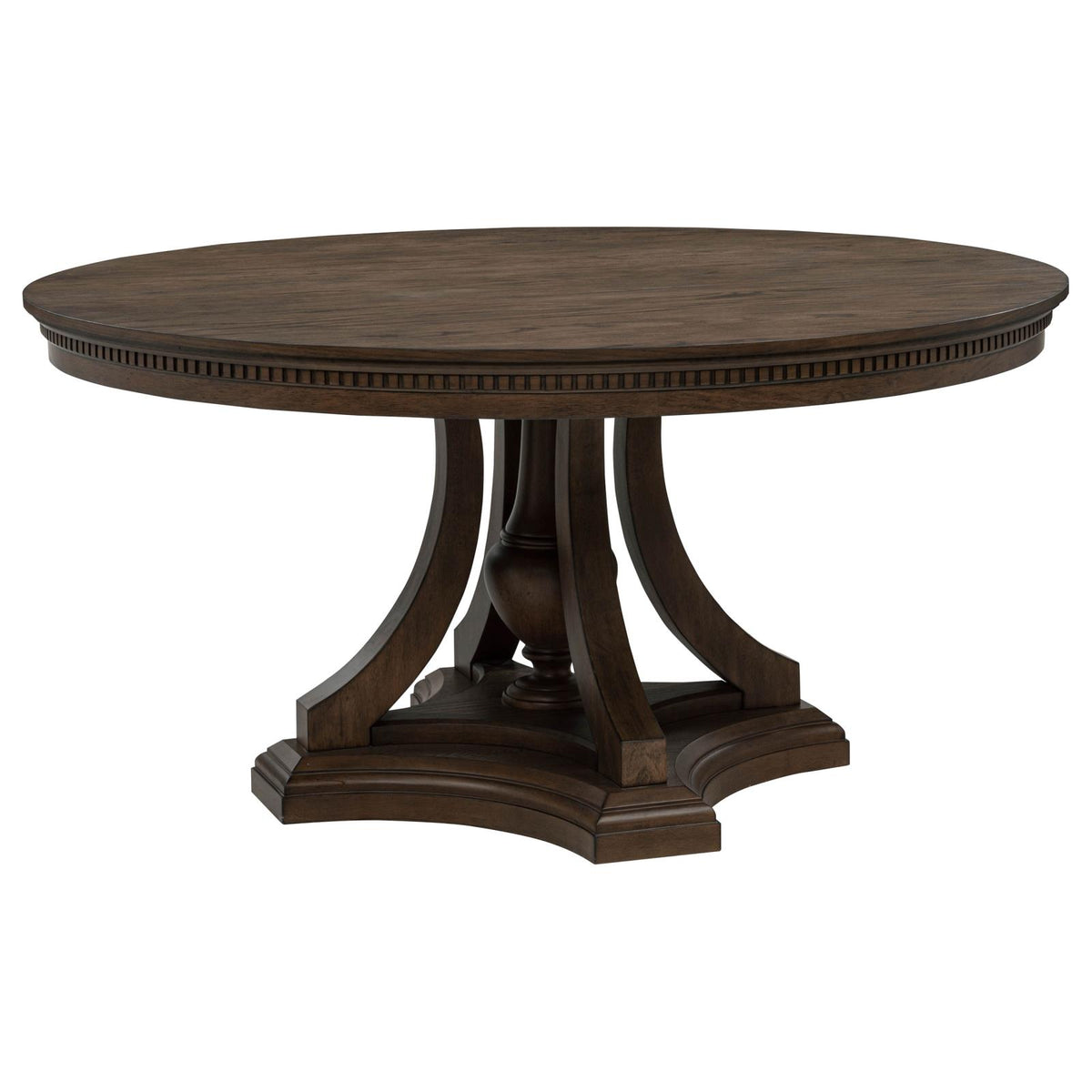 Ridgewell Round Pedestal Dining Set Dark Oak