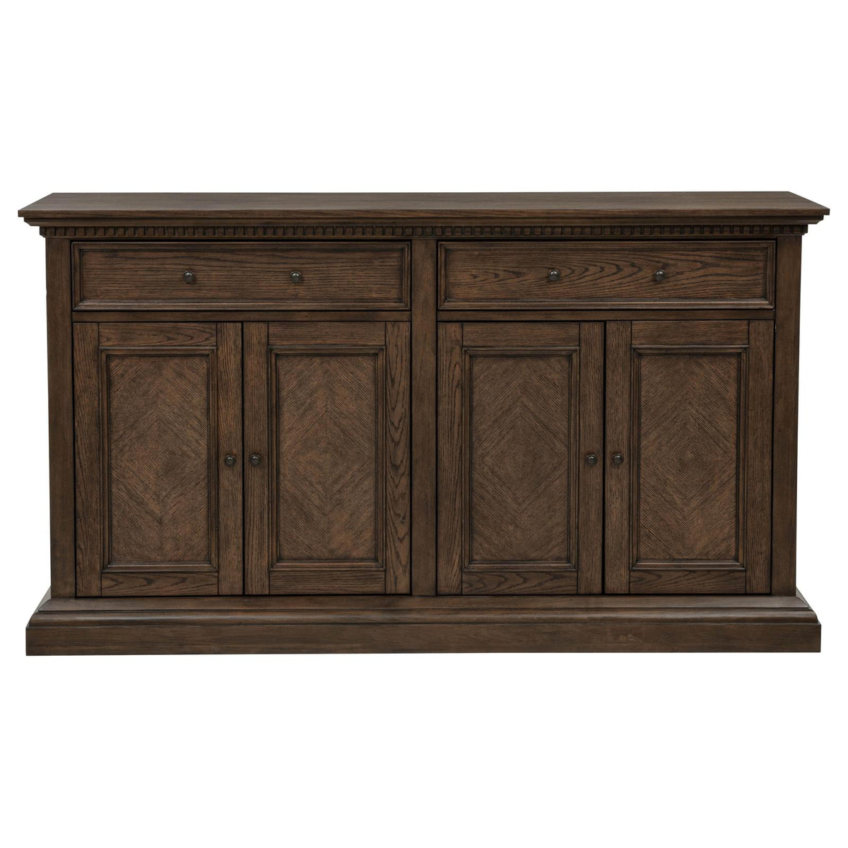 Ridgewell 2-drawer 4-door Dining Server Dark Oak