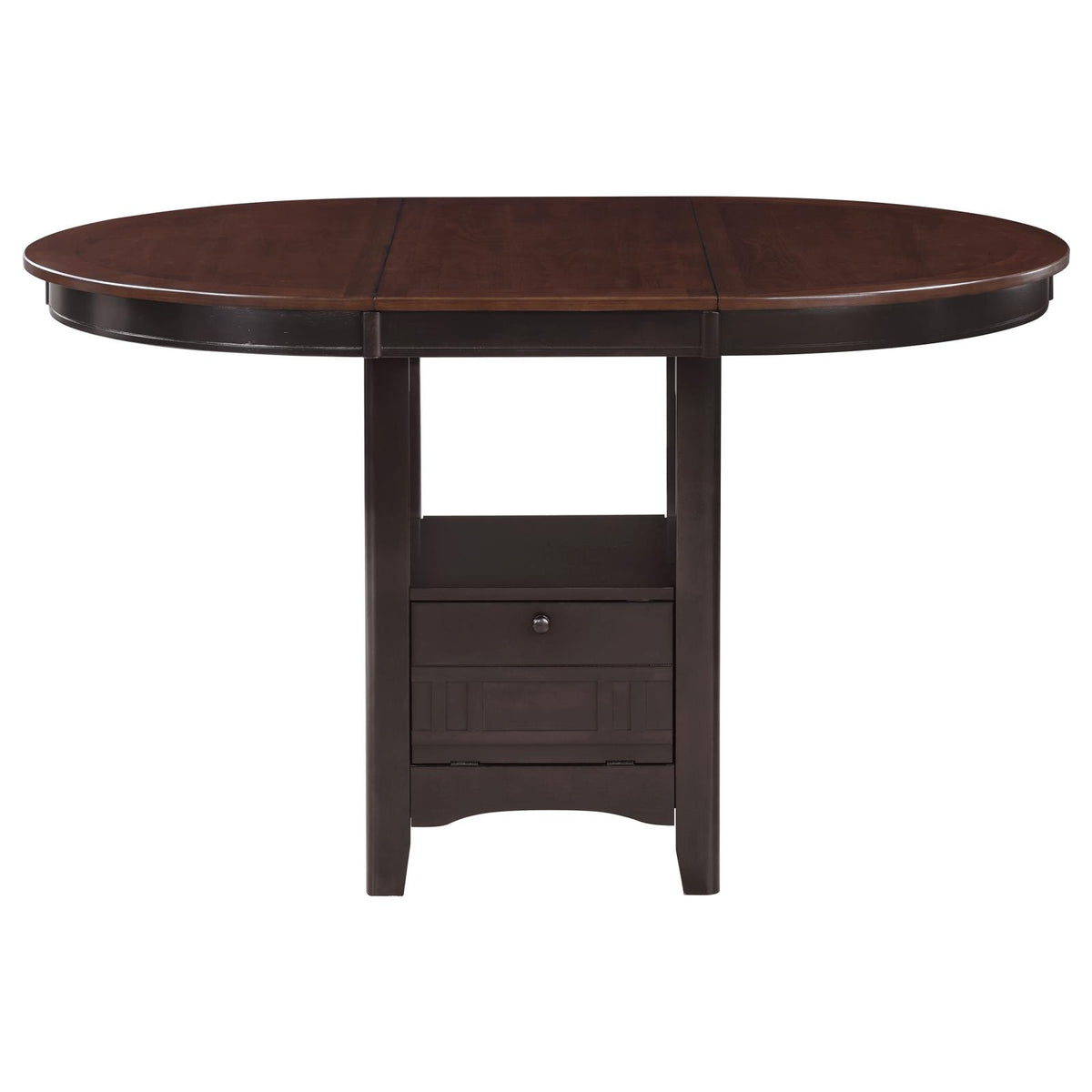 Lavon Oval Counter Height Extension Dining Set Light Chestnut