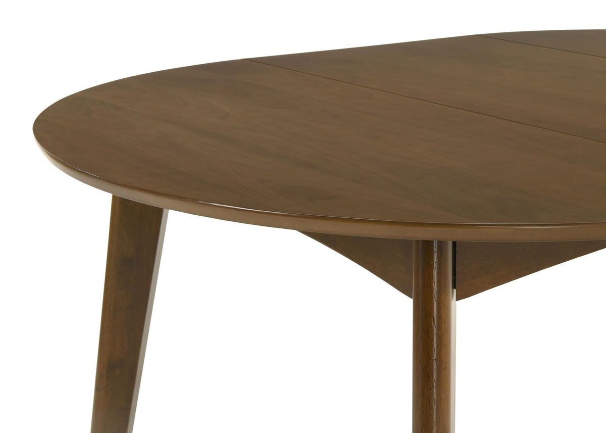 Jedda Oval Dining Table Set Dark Walnut