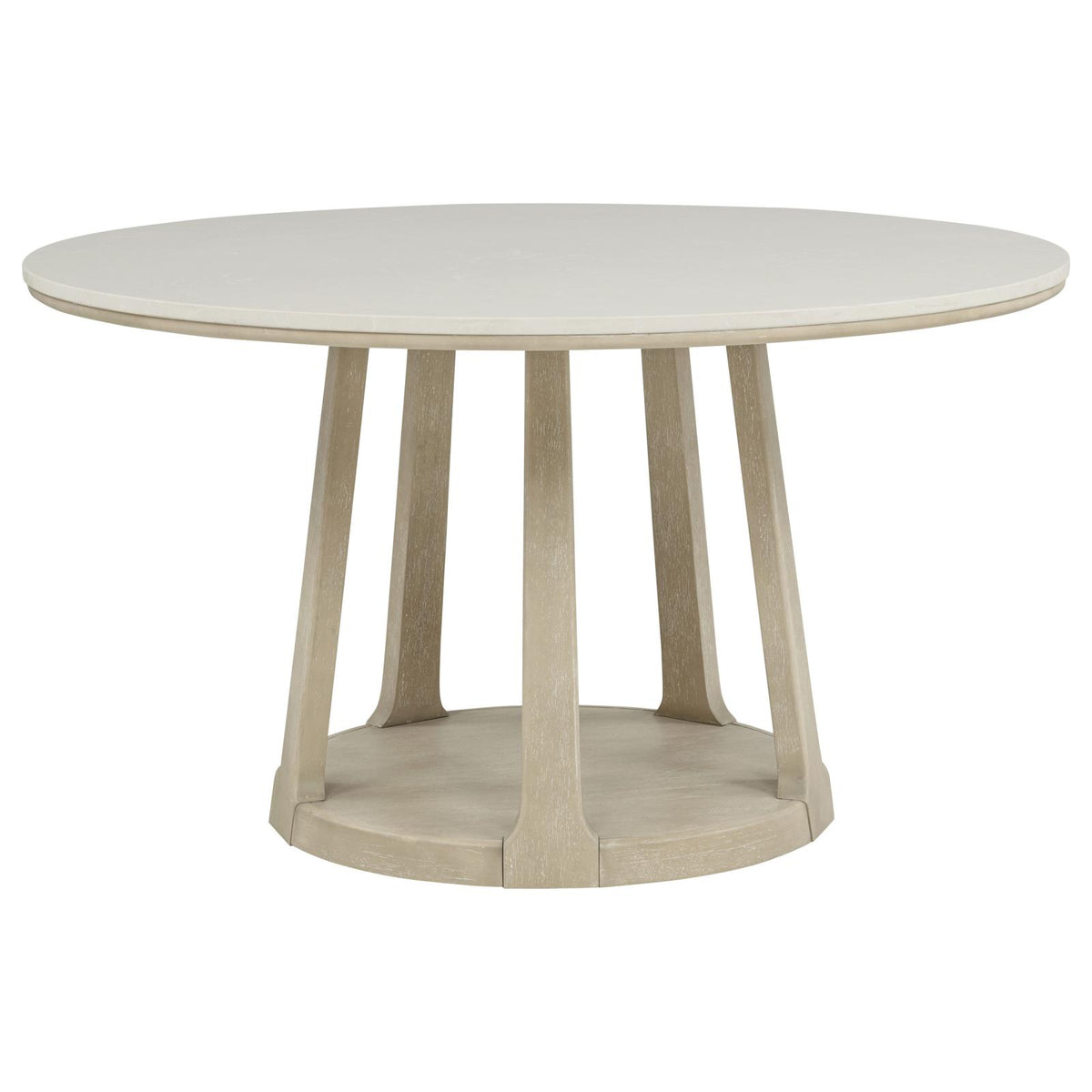 Lucaire 54-inch Round Cultured Marble Dining Set Sandstone