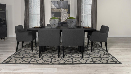 Catherine Rectangular Dining Table Set Black