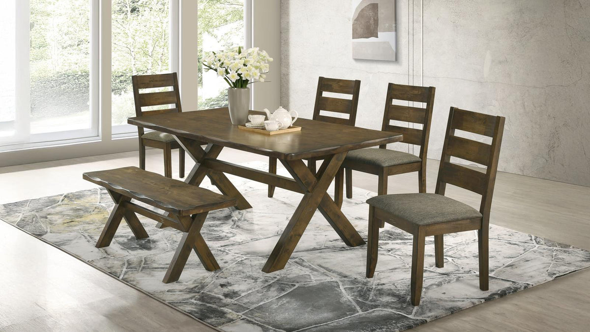 Alston Rectangular Dining Table Set Knotty Nutmeg