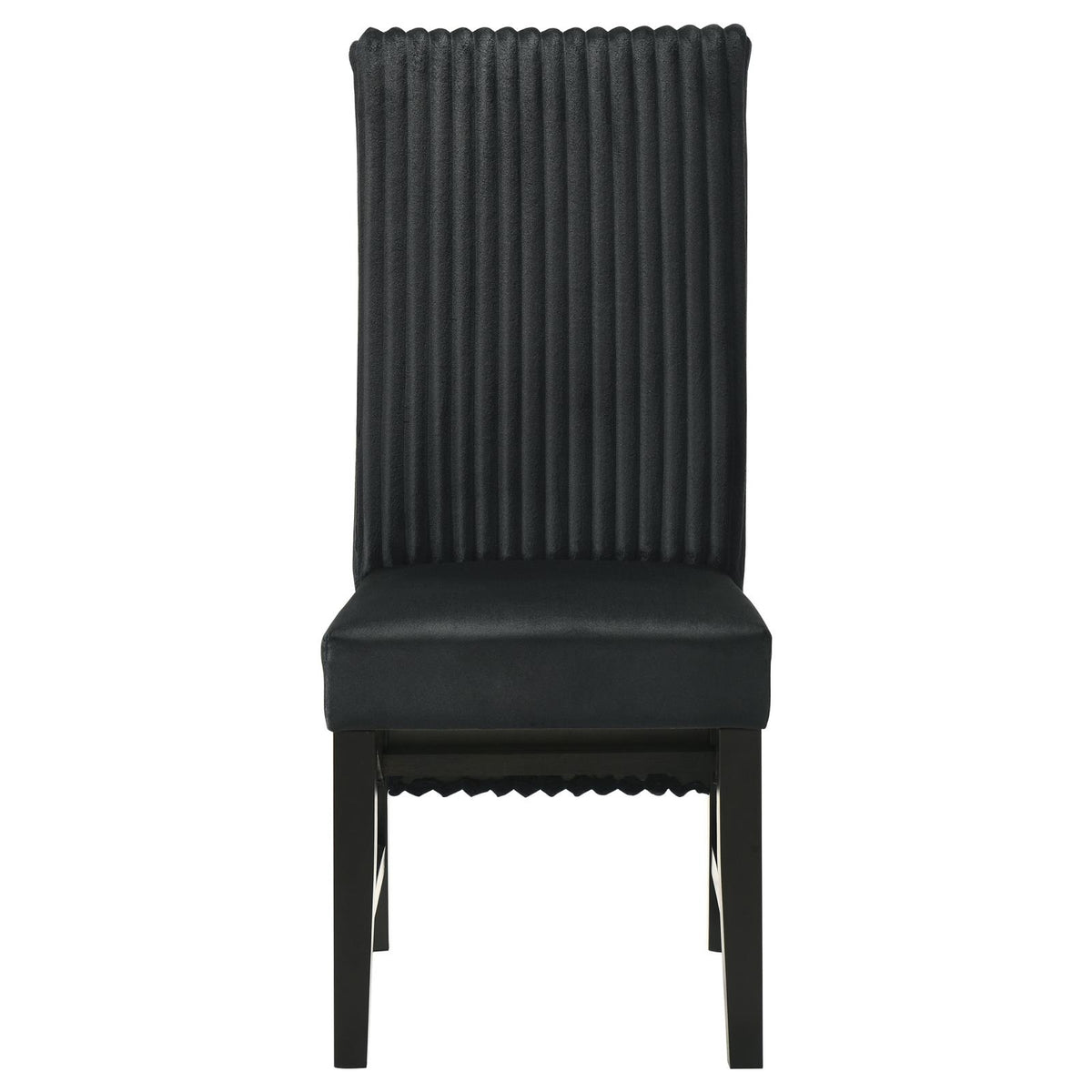 Barrand Channel-Back Upholstered Dining Side Chair Black Set of 2