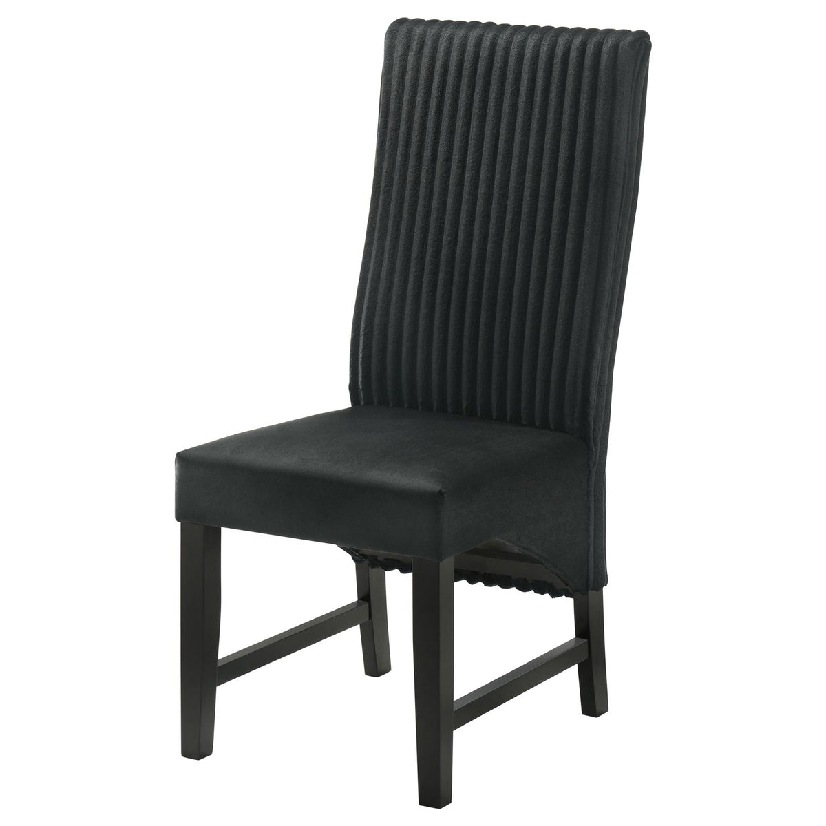 Barrand Channel-Back Upholstered Dining Side Chair Black Set of 2