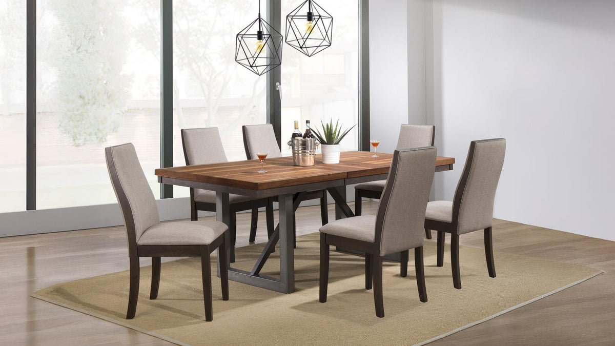 Spring Creek Rectangular Dining Table Set Chocolate