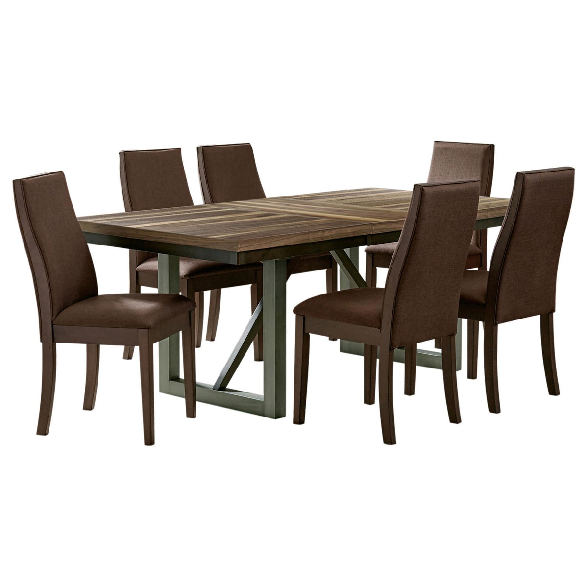 Spring Creek Rectangular Dining Table Set Chocolate