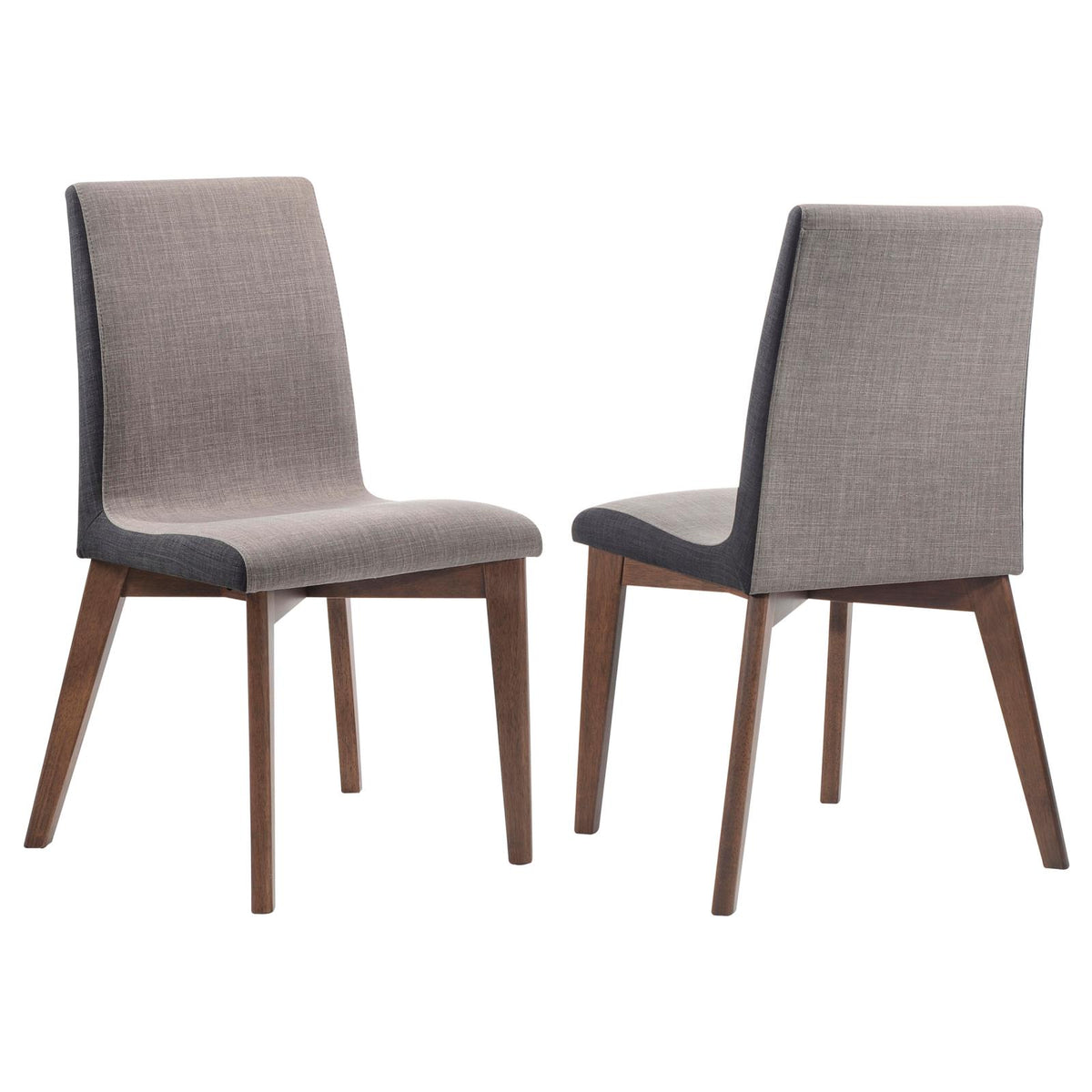 Redbridge Fabric Dining Side Chair Walnut (Set of 2)