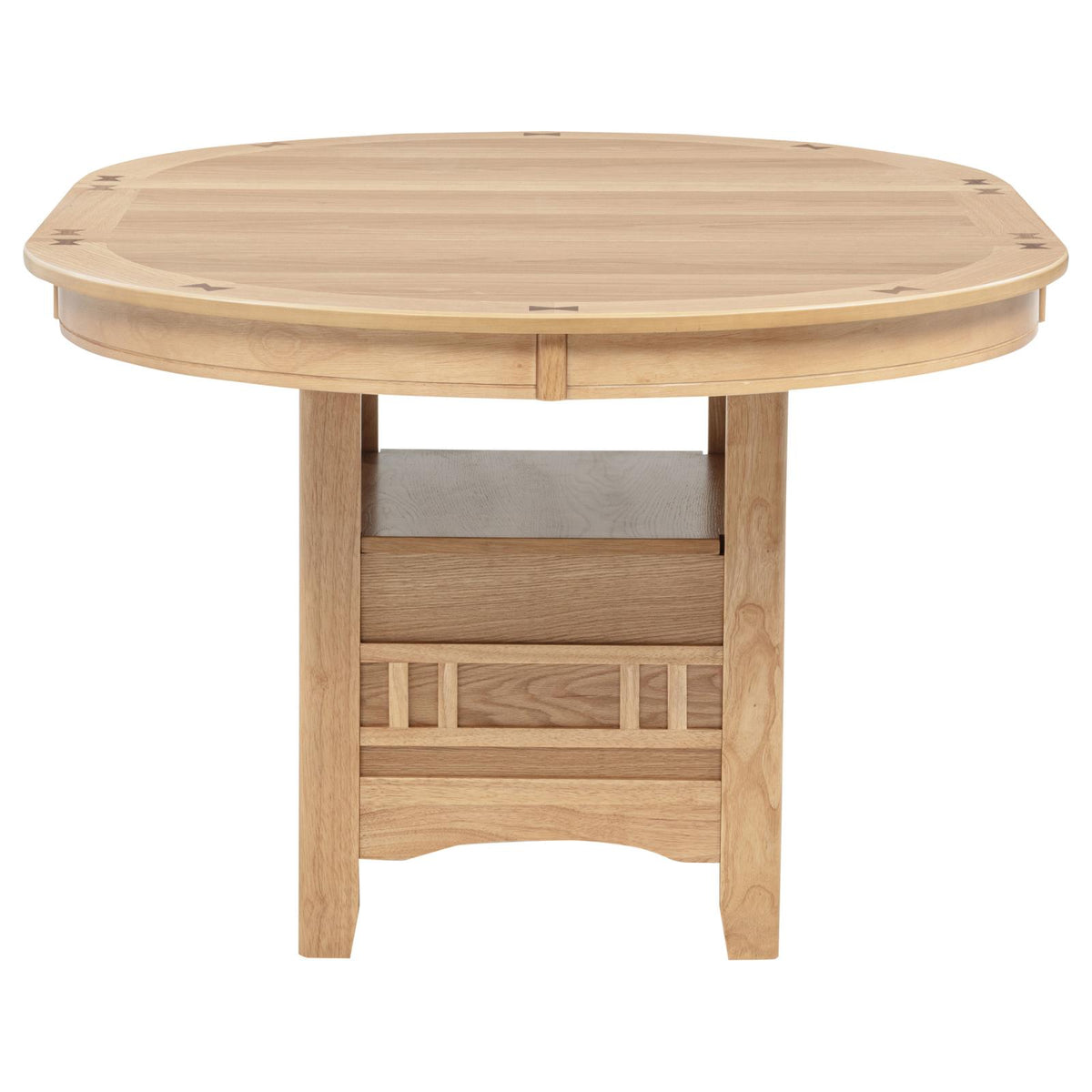 Lavon Oval Extension Leaf Dining Set Light Oak