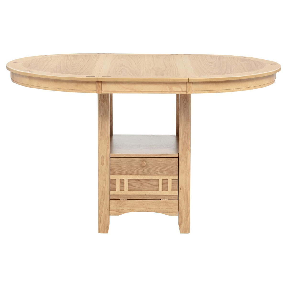 Lavon Oval Counter Height Extension Dining Set Light Oak