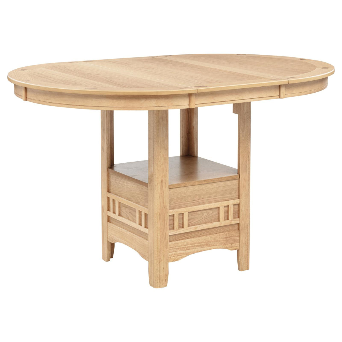 Lavon Oval Counter Height Extension Dining Set Light Oak