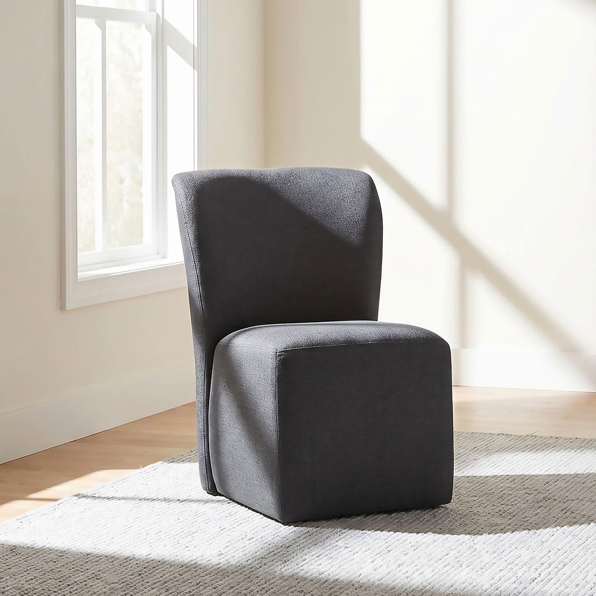 Jaelynn Upholstered Dining Side Chair Charcoal (Set of 2)