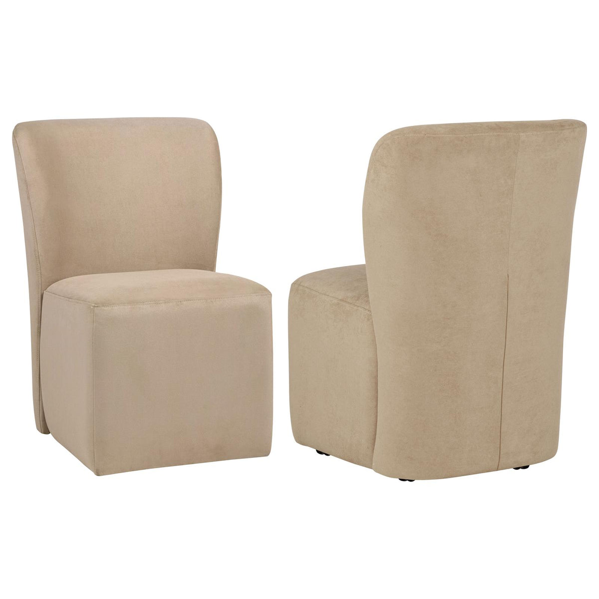 Jaelynn Upholstered Dining Side Chair Tan (Set of 2)