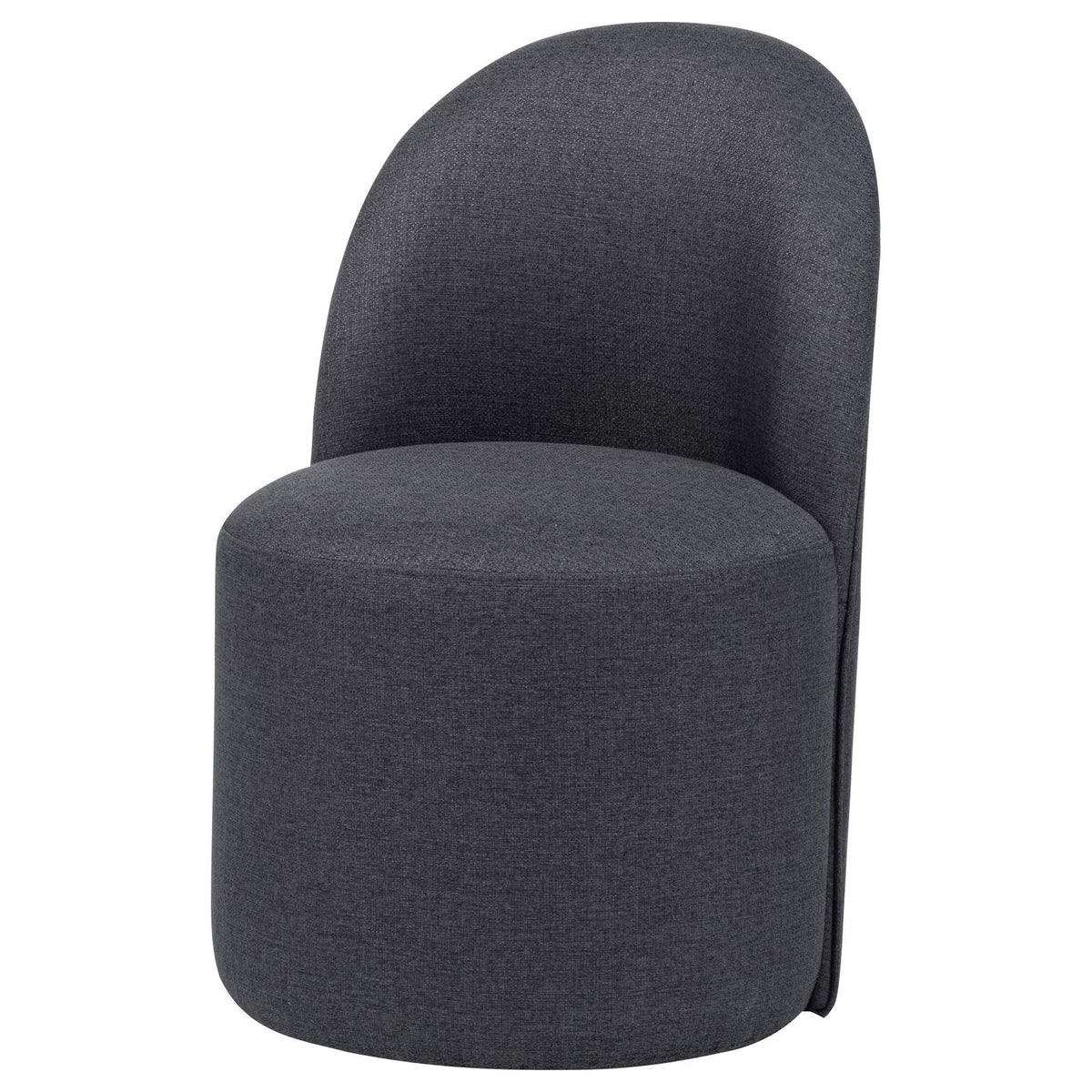 Aubrey Upholstered Barrel Dining Side Chair Charcoal (Set of 2)