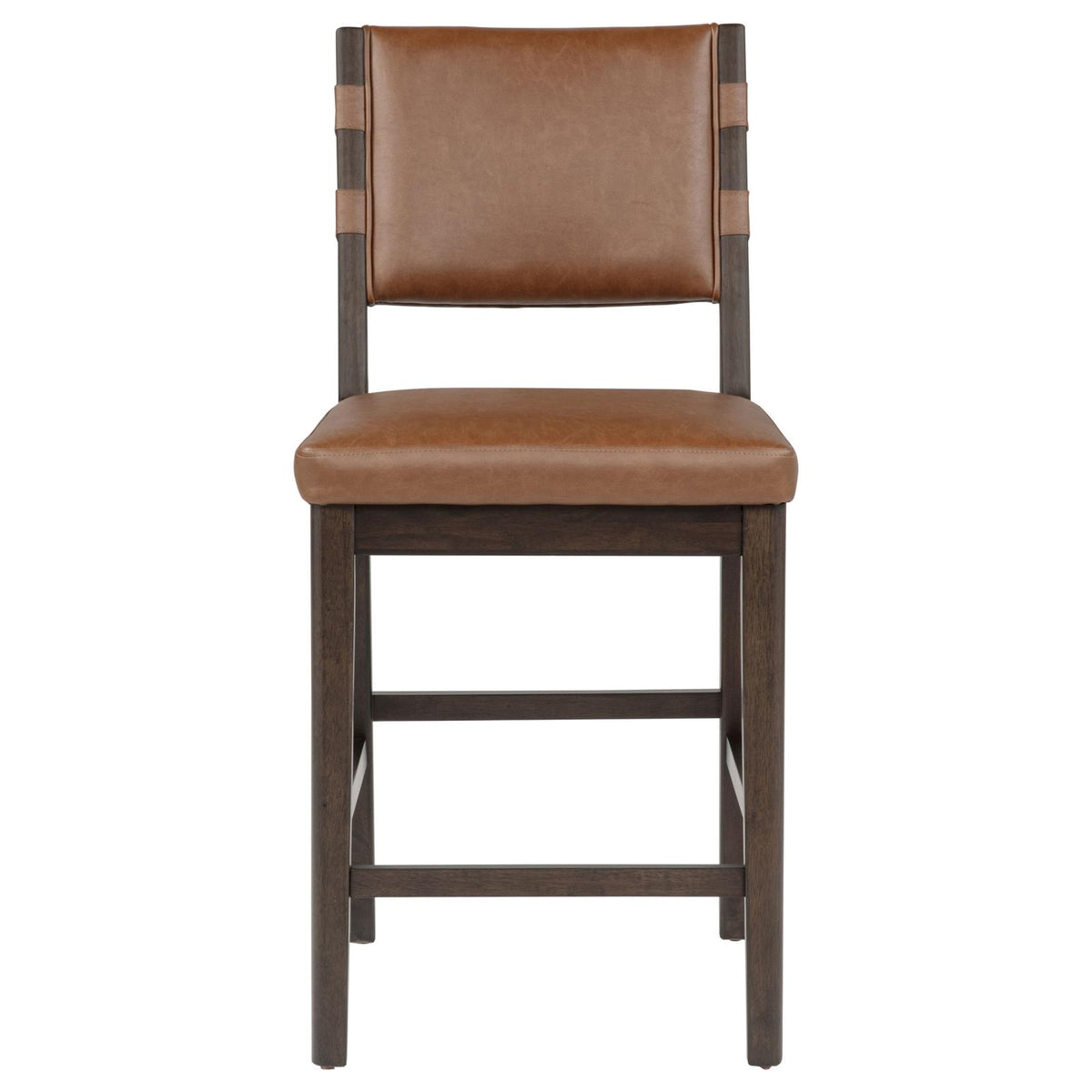 Tegan Faux Leather Upholstered Counter Height Chair Cognac (Set of 2)