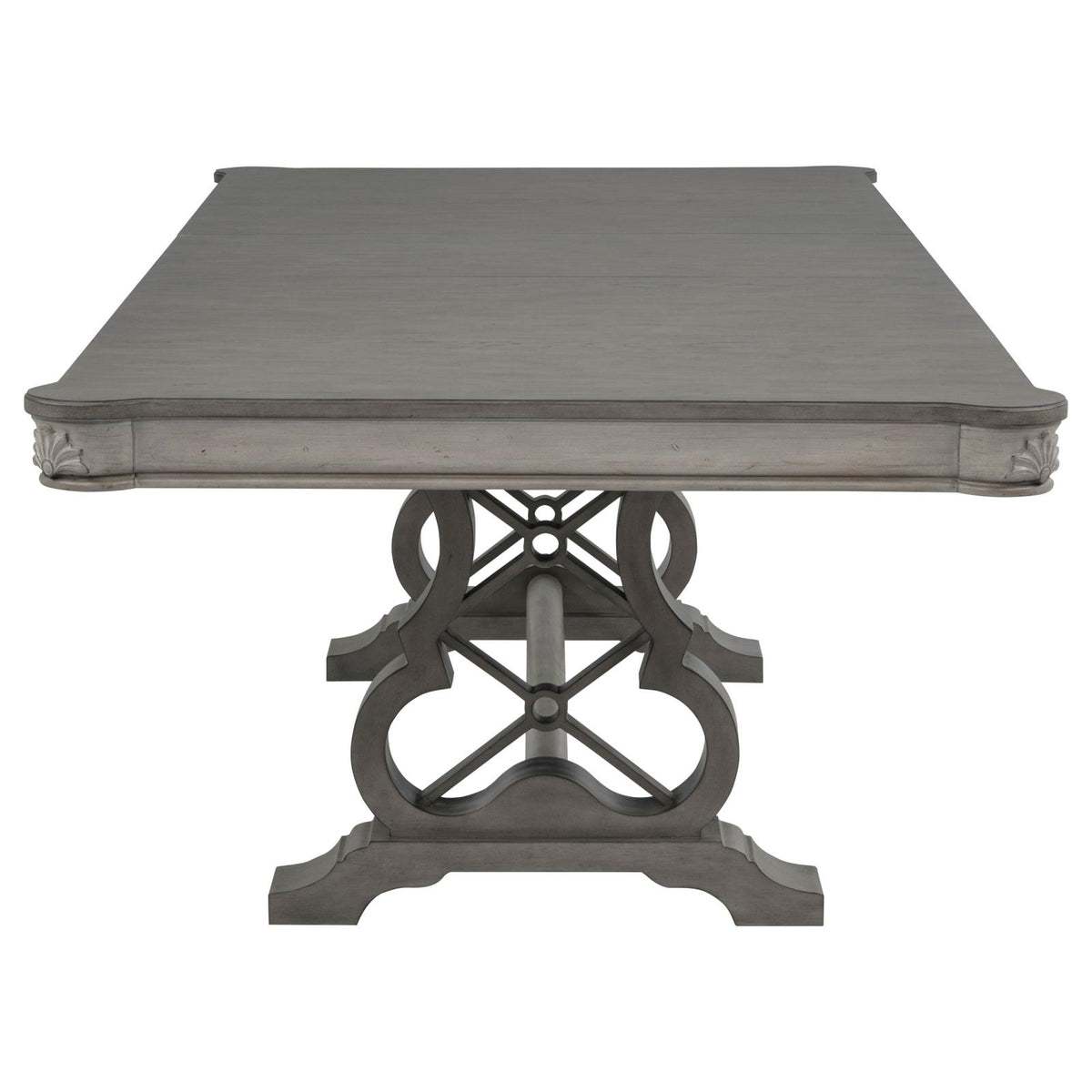 Cresswell 104-inch Extension Dining Set Weathered Taupe