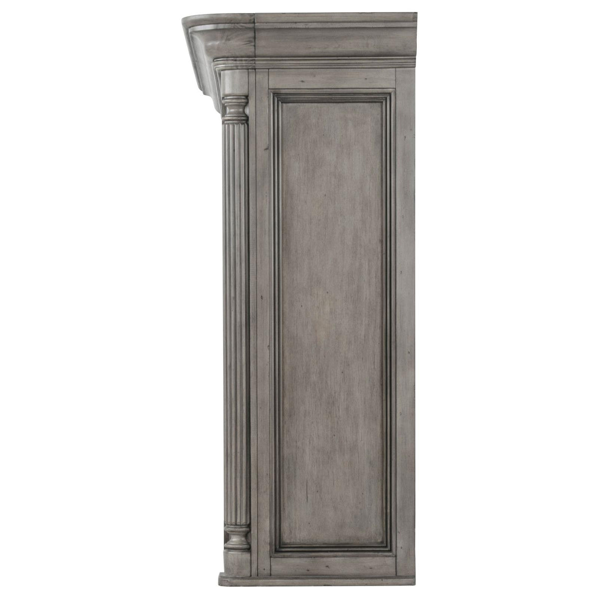 Cresswell 2-tier Touch Light Hutch Display Cabinet Weathered Taupe