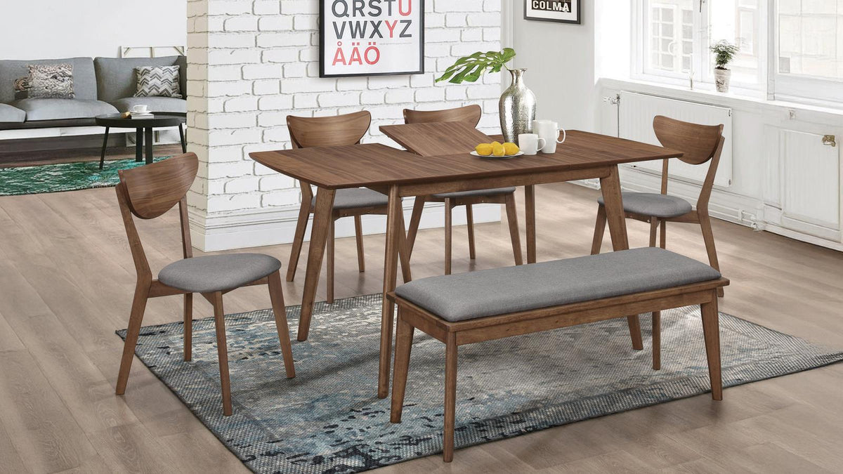 Alfredo Butterfly Leaf Dining Set Natural Walnut