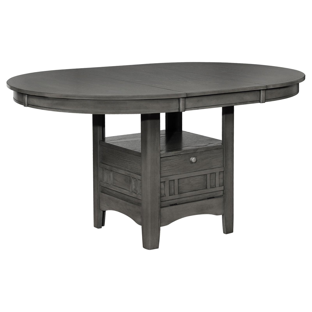 Lavon Oval Extension Leaf Dining Set Medium Grey