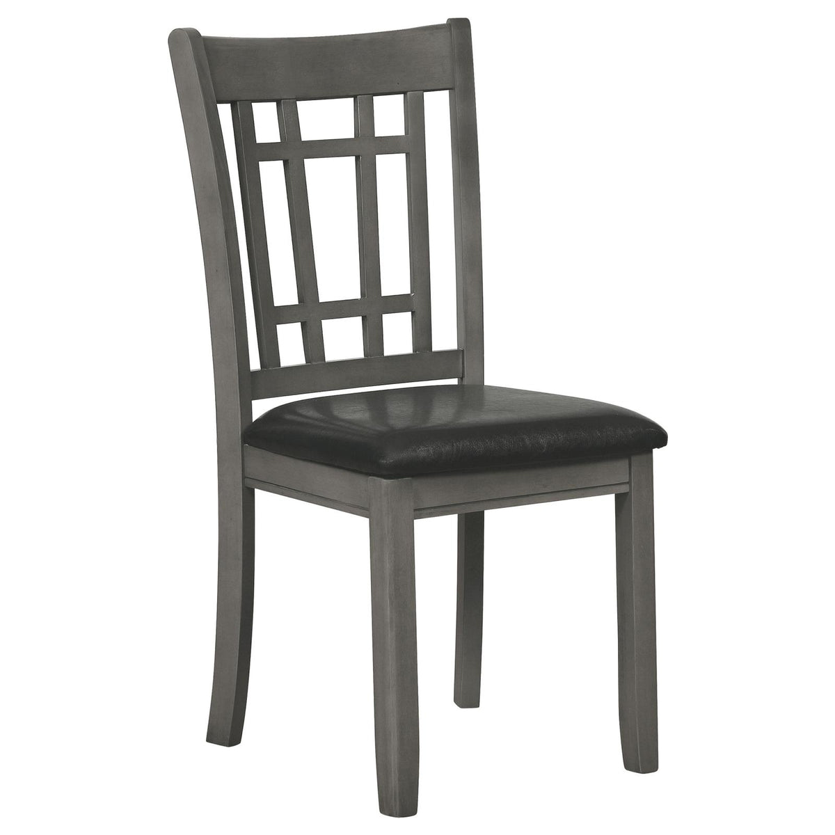 Lavon Wood Dining Side Chair Black and Medium Grey (Set of 2)