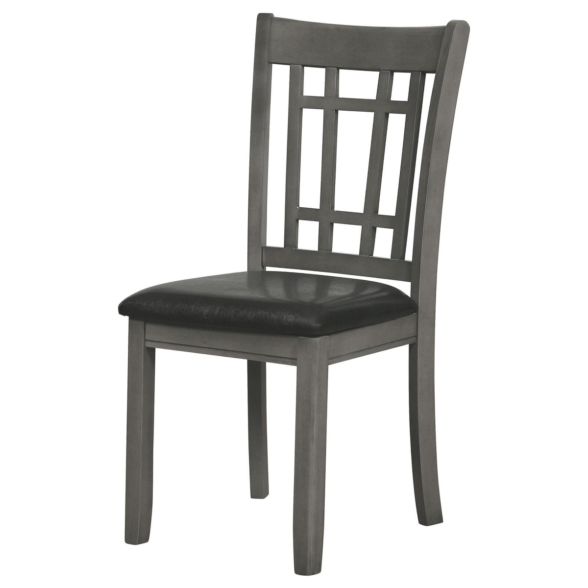 Lavon Wood Dining Side Chair Black and Medium Grey (Set of 2)