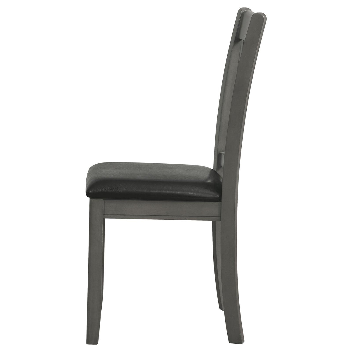Lavon Wood Dining Side Chair Black and Medium Grey (Set of 2)