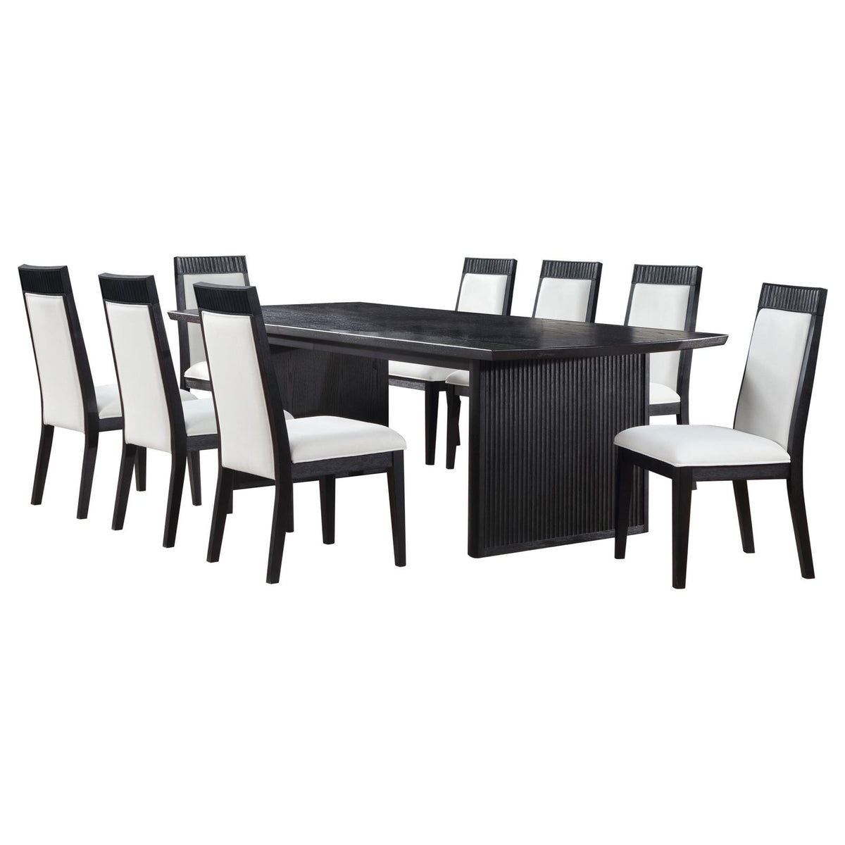 Brookmead Extension Leaf Dining Table Set Black