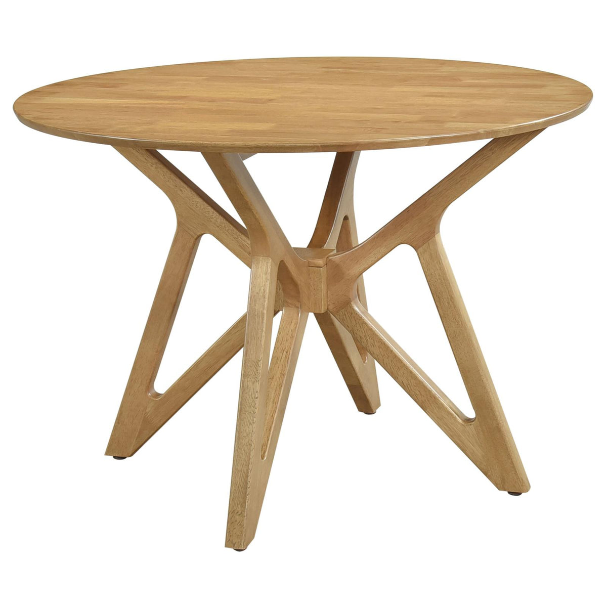 Elowen Round Solid Wood Dining Set Light Walnut