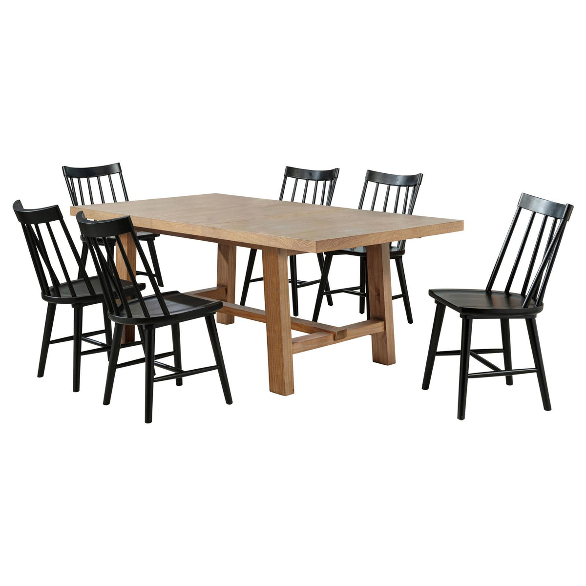 Middleton Extension Leaf Dining Set Brown and Beige