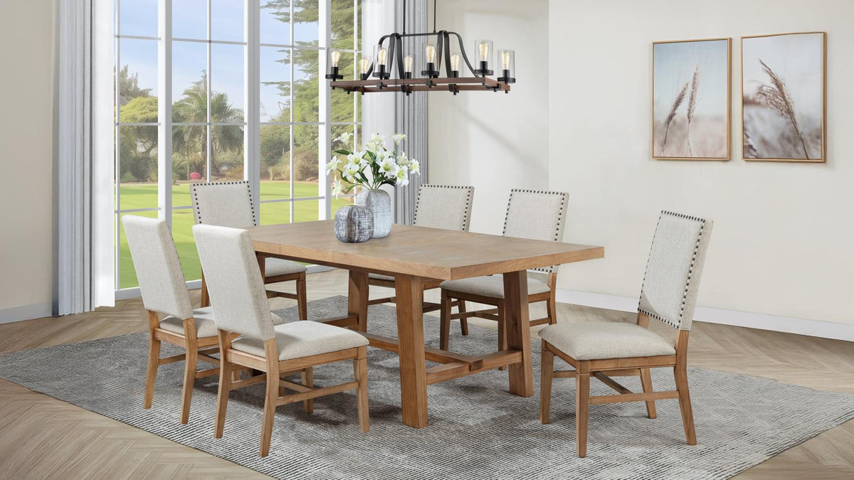 Middleton Extension Leaf Dining Set Brown and Beige