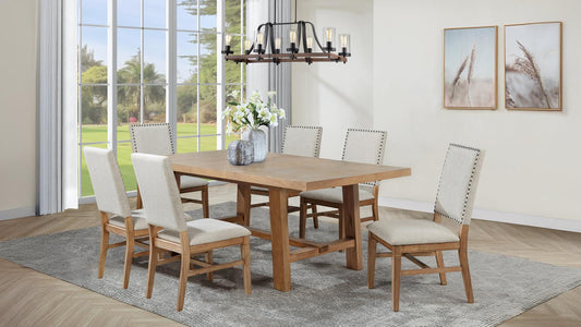Middleton Extension Leaf Dining Set Brown and Beige